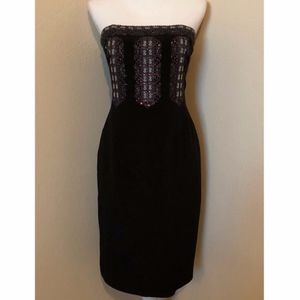 David Meister Black Silk Beaded Dress- Stunning!